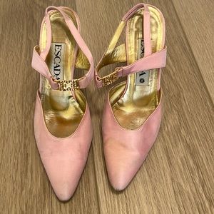Escada pink satin shoes - size 7